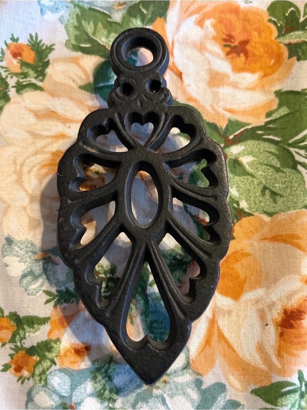 Decorative Cast Iron Trivet - Black